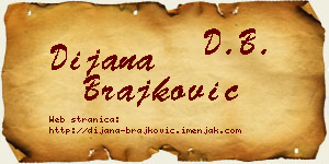 Dijana Brajković vizit kartica